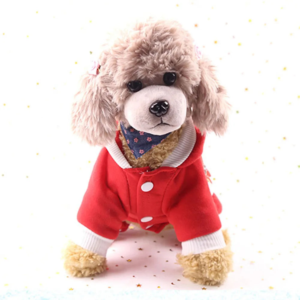 Christmas Dog Hoodies Holiday Puppy Costume Winter Pet Clothes Warm Plush Xmas Santa Elk Sweater Coat for Small Dog Cat Clothing