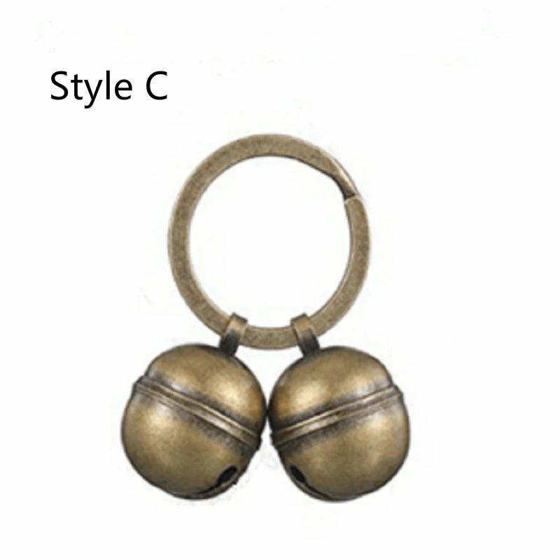 Cat Dog Collar Bells Brass Bells For Collar Dog Charm Bells Pet Pendant with Key Rings For Collars Necklace Pet Accessories