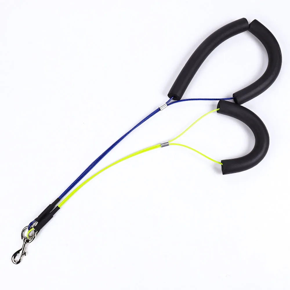 Dog Grooming Loop Dual No-Sit Haunch Holder Cat Grooming Stainless Steel Wire Rope Restraint Noose for Pet Grooming Table Arm