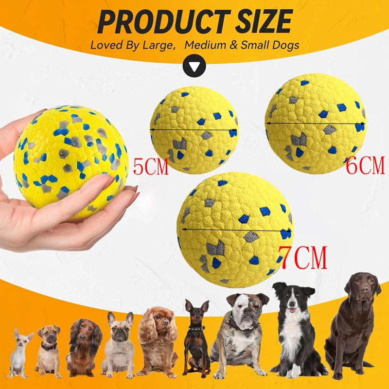 Dog Toy Ball Solid Bite Resistant Small Large Dog Toys E-TPU High Elasticity Pet Chew Ball Toy Interactive Puppy Pet Supplies