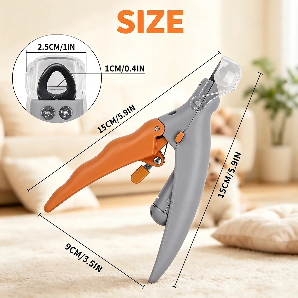 Pet Nail Clipper with LED Light & 5X Magnification, Dog & Cat Claw Trimmer, Pet Grooming Tool for Easy Pet Nail Care