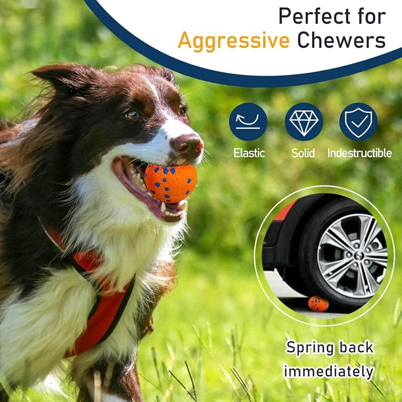Dog Toy Ball Solid Bite Resistant Small Large Dog Toys E-TPU High Elasticity Pet Chew Ball Toy Interactive Puppy Pet Supplies