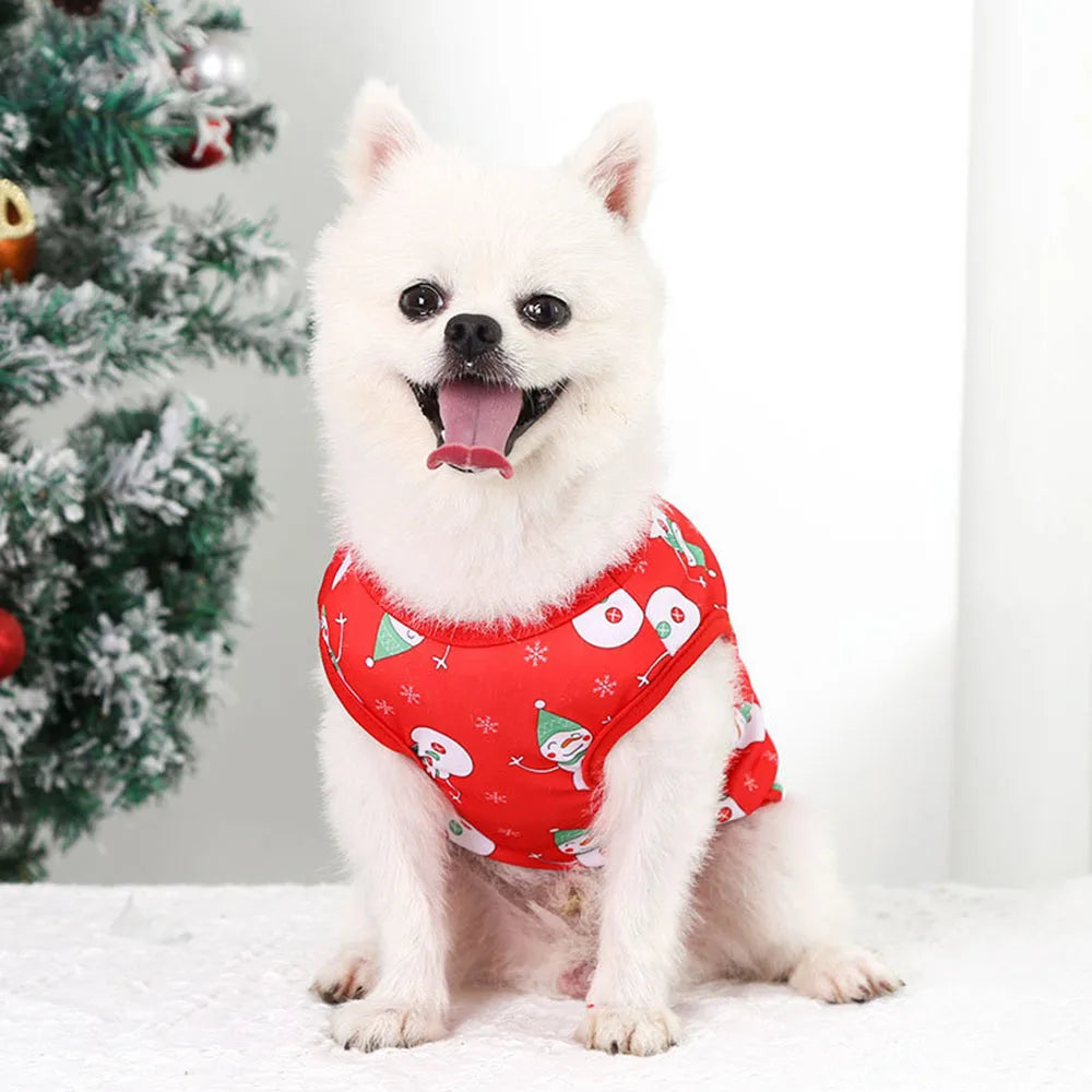 Christmas Dog Hoodies Holiday Puppy Costume Winter Pet Clothes Warm Plush Xmas Santa Elk Sweater Coat for Small Dog Cat Clothing