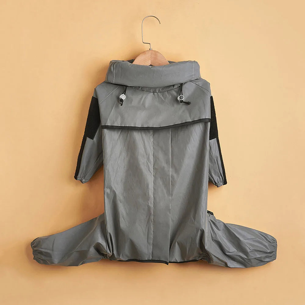 Outdoor Sunproof Dog Clothes Reflective Dog Raincoat Waterproof Windproof Dog Jacket Pet Adjustable Overall Coat Cat Clothing