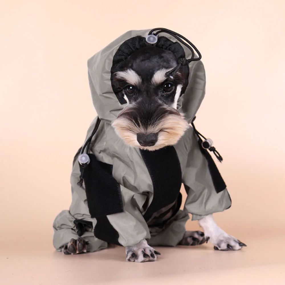 Outdoor Sunproof Dog Clothes Reflective Dog Raincoat Waterproof Windproof Dog Jacket Pet Adjustable Overall Coat Cat Clothing