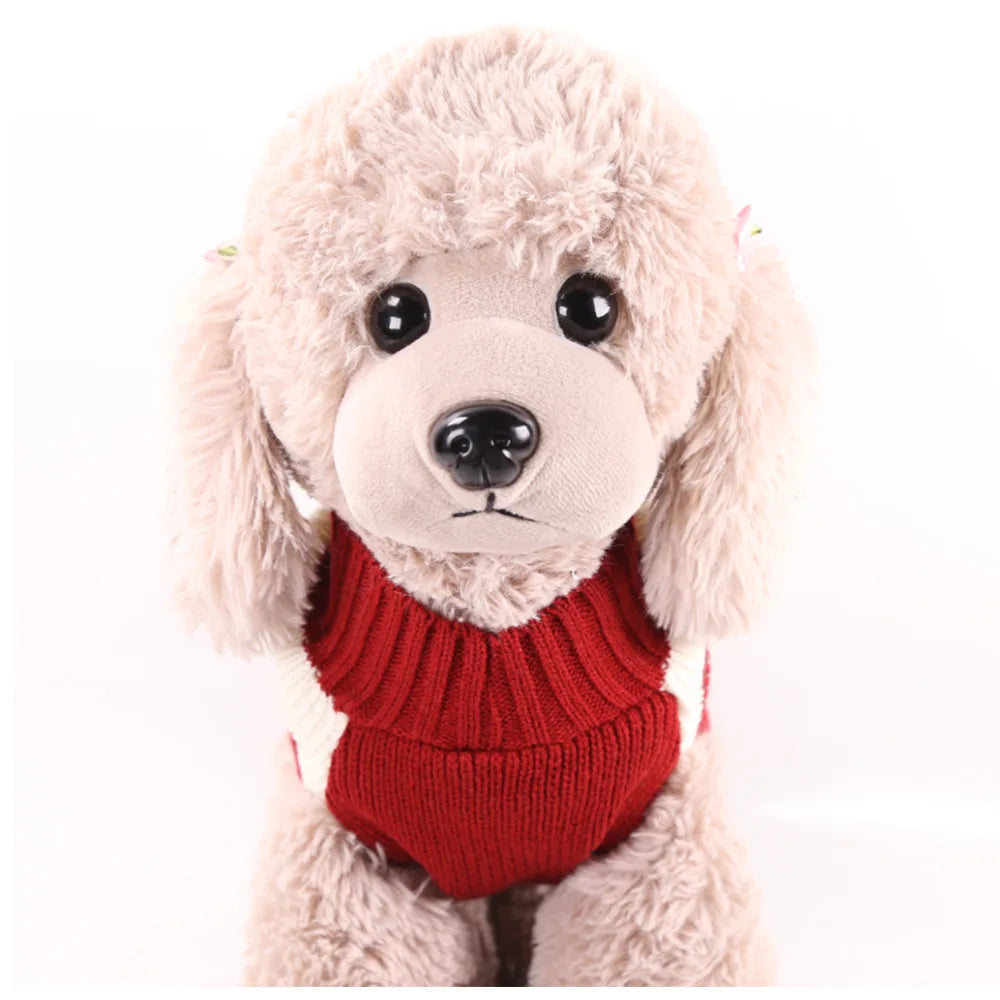 Christmas Dog Hoodies Holiday Puppy Costume Winter Pet Clothes Warm Plush Xmas Santa Elk Sweater Coat for Small Dog Cat Clothing
